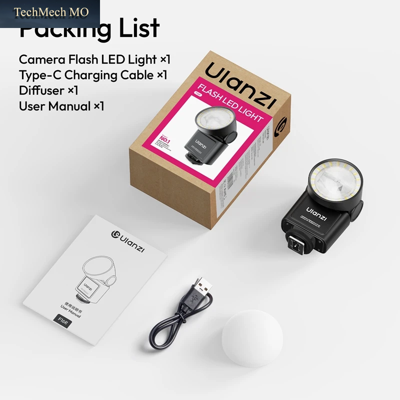 Ulanzi F16R GN16 Kamera-Blitzlicht Led-Videoleuchte DSLR SLR Kamera Speedlite Blitzschuh Für Sony Canon Nikon Olympus Straßenfotografie