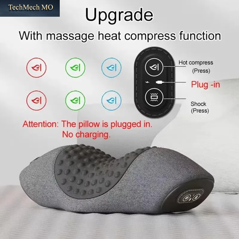 Nackenmassagekissen Mit Wärme Und Vibration Zum Schutz Der Halswirbelsäule Und Zur Linderung Von Schlafproblemen