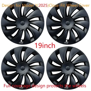 4PCS for New Model Y 2025 Juniper 19In Turbine Style Hubcap Rim Cover Accessories Hub Cap Automobile Wheel Cap for Tesla