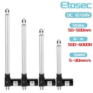 6000N Lower Noise Linear Actuator 12V 24V 50Mm 100Mm 200Mm 300Mm 500Mm Stroke Linear Solar Tracker Motorisation of Doors