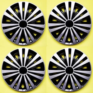 4Pcs Hubcaps Suitable for Cars with 15-Inch Iron Wheels, Made of PP Plastic Can Be Used to Decorate the Appearance of Car Wheels