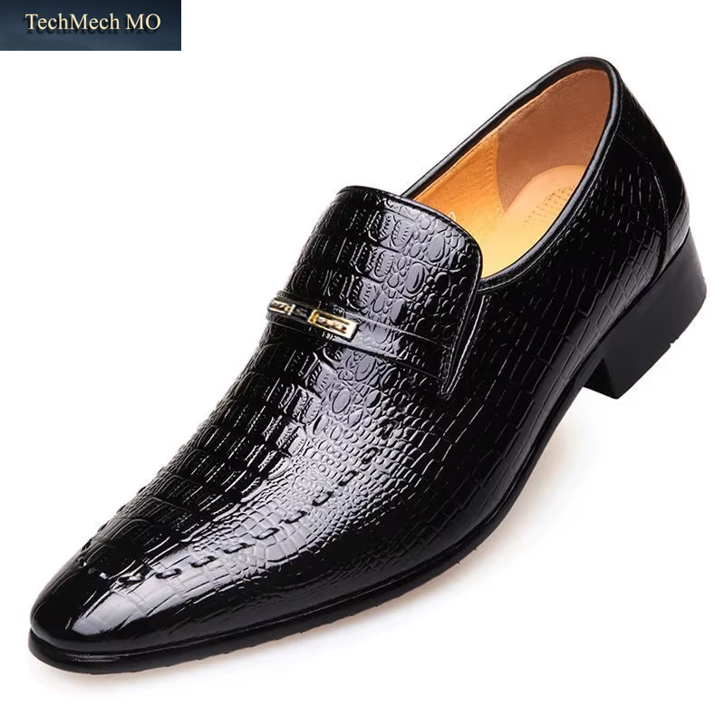 Shoes Luxury Mens PU Leather Pattern Men Business Dress Shoes Casual Social Shoe Male Wedding Footwear Zapatos Hombre 2023