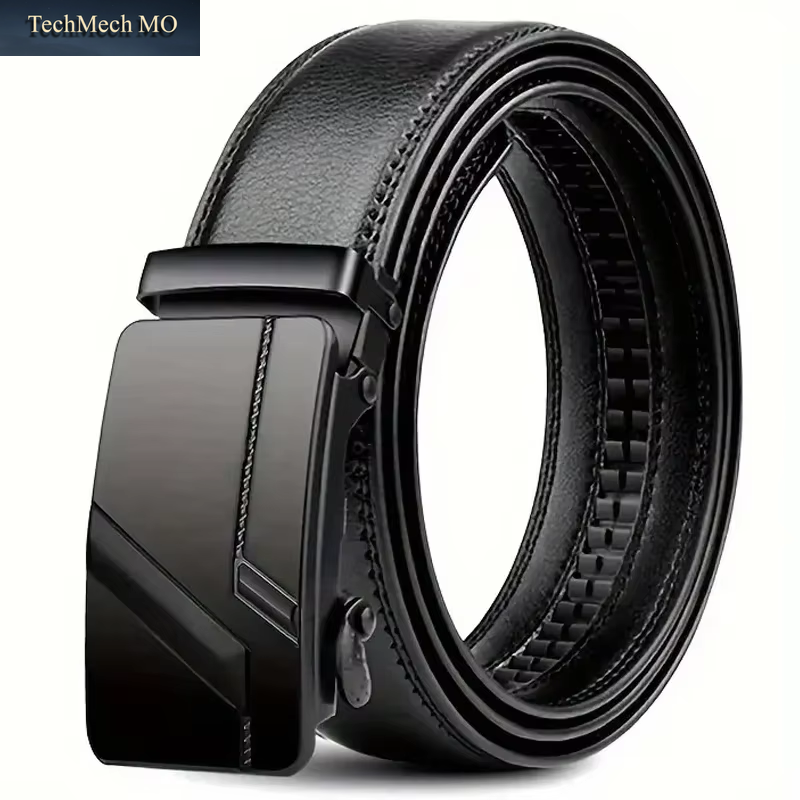 Fashion Automatic Buckle Belt for Men Famous Brand Business Belt Men PU Leather Waist Straps Black Male Jeans Belts for Men