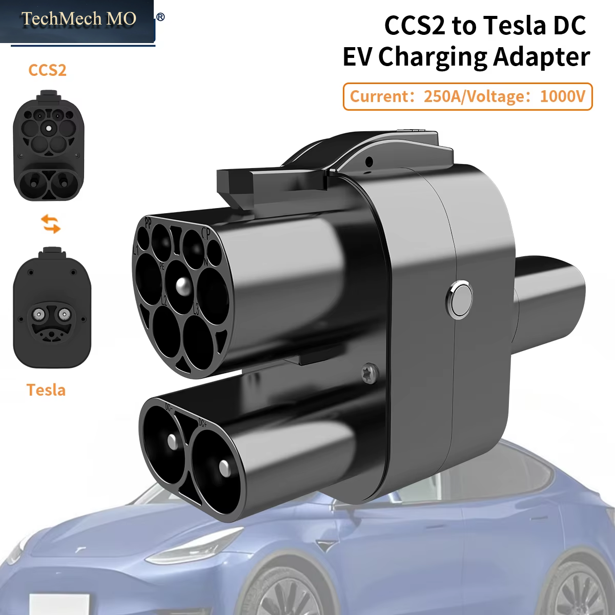 for Tesla Model Y/S/3 Fast Charging CCS2 to NACS Adapter Connector CCS2 Tesla Adapter Type2 to Tesla EV Charger Combo 2