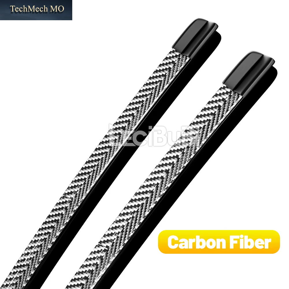 2Pcs Front Windshield Windscreen Wiper Blades for Tesla Model S 2012-2022 Carbon Fibre Rubber Brushes Car Accessories 28"+17"