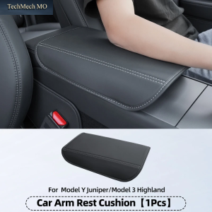 For Tesla Model Y Juniper Model 3 Highland Car Arm Rest Cushion Center Console Armrest Box Cover Pad Elbow Support Rest Cushion