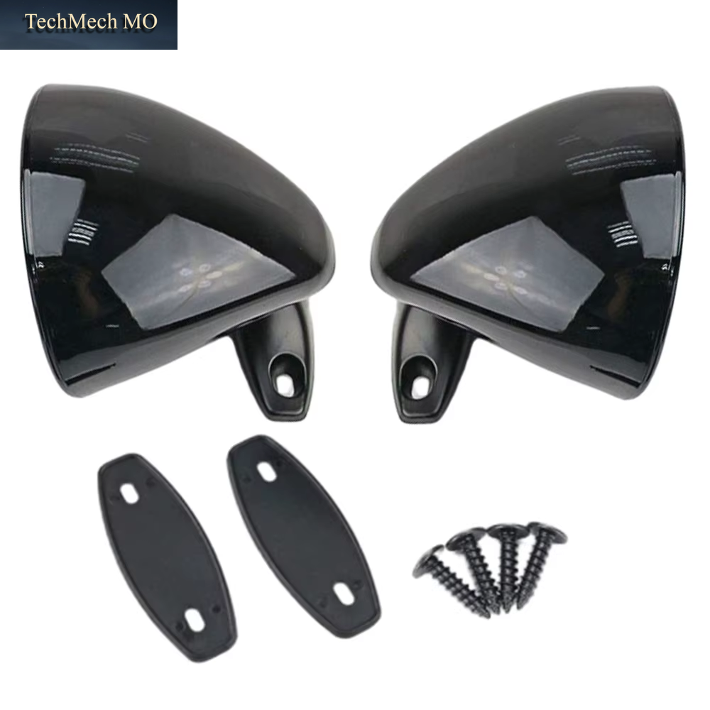 Universal Classic Retro 2Pcs Car Racing Mirrors Side Door Rearview Mirrors for Suvs Trucks Carbon Fiber Black