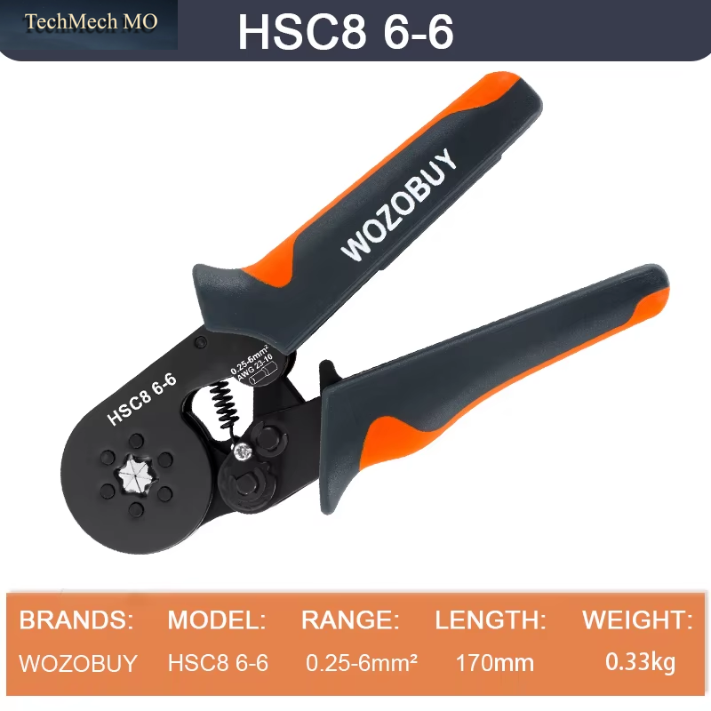 Ferrule Crimping Tool Kit with Ferrules Terminals, Self-Adjustable Ratchet Wire Crimper for Electrical Wire Connectors