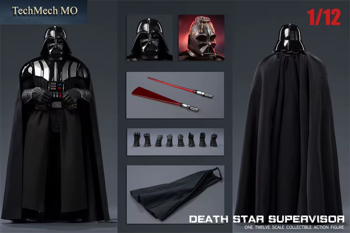 In Stock TEM STUDIO TEMS001 1/12 Death Star Supervisor Black Warrior Accessories Full Set 6In Collectible Action Figure