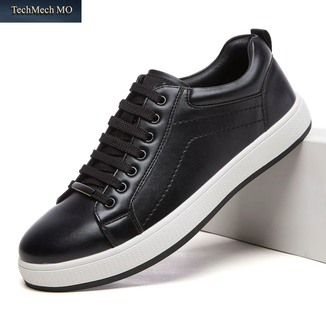 Desai Men'S 2026 Autumn Lace‑Up Leather Shoes Low Top Casual Skate Sneakers Wear‑Resistant Sole for Business Daily Wear