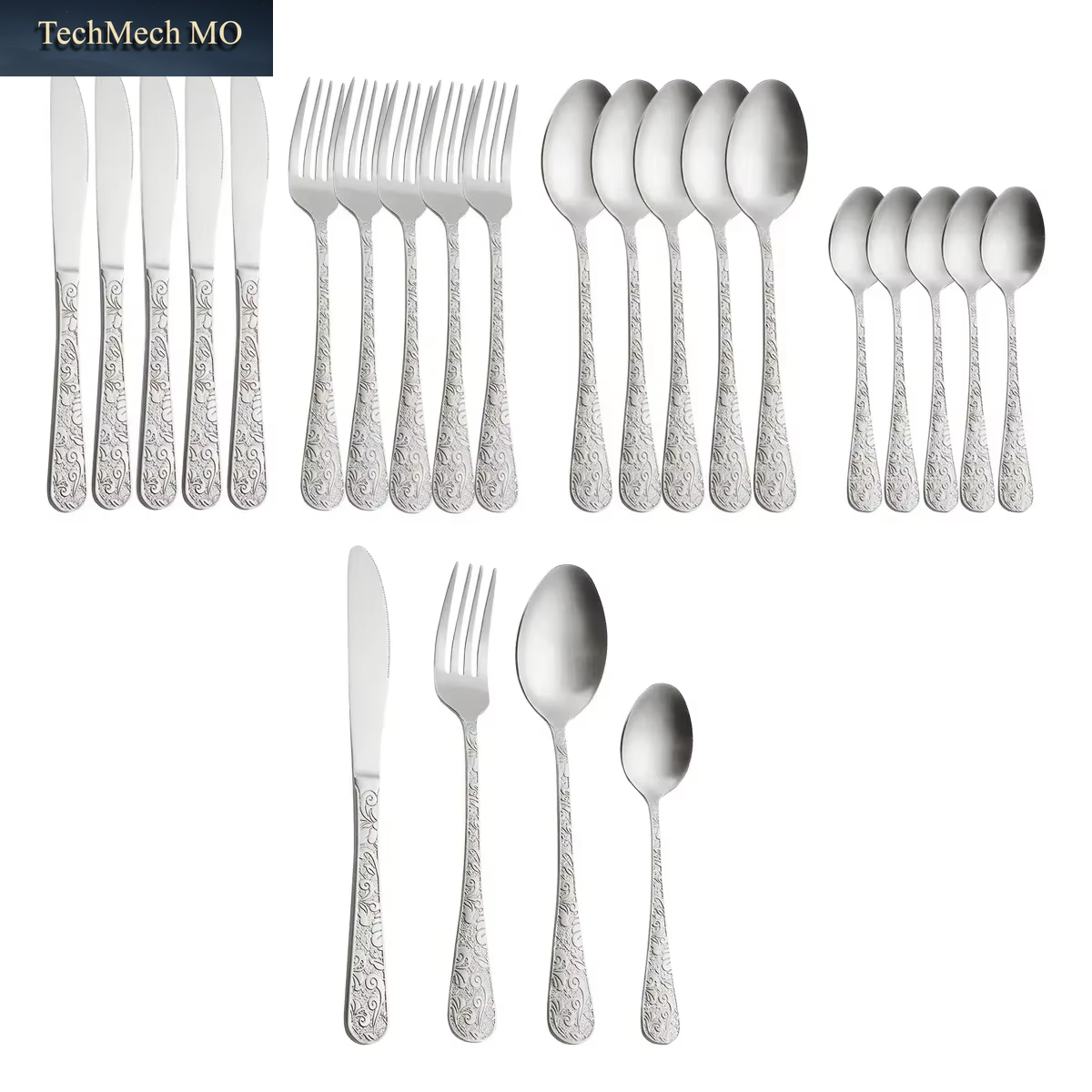 24Pcs Golden Spoon Knife Fork Set Luxury Stainless Steel Tableware Set High-End Retro Complete Cutlery for 6 People Home Decor