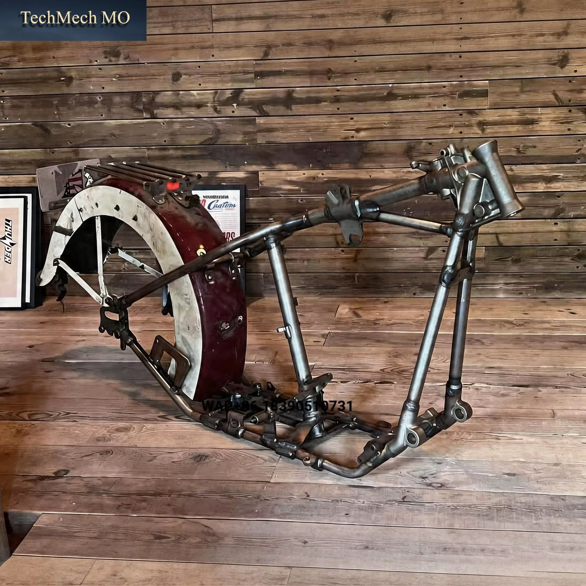 THUNDER Chrome-Plated Steel OEM Frame for 1954-1957 Davidson Vintage with Style Motorcycle Frame Ricing Grade Chassis