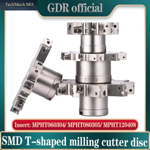 SMD SMC T-Groove Cutter Head, SMD 63 80 Insert into MTHT060304 MPHT080305 MPHT1208, FMB22 FMB27 FMB32 Tool Holder Bracket Tool