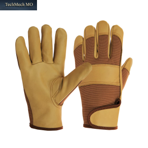 Premium Leather Gardening Work Gloves for Women and Men Waterpoof Cowhide Leather with Elastic Ottoman Breathable Garden Gloves