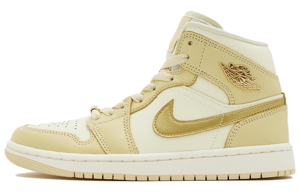 Jordan 1 Mid Se Pale Vanilla Metallic Gold Women's FB9892-200
