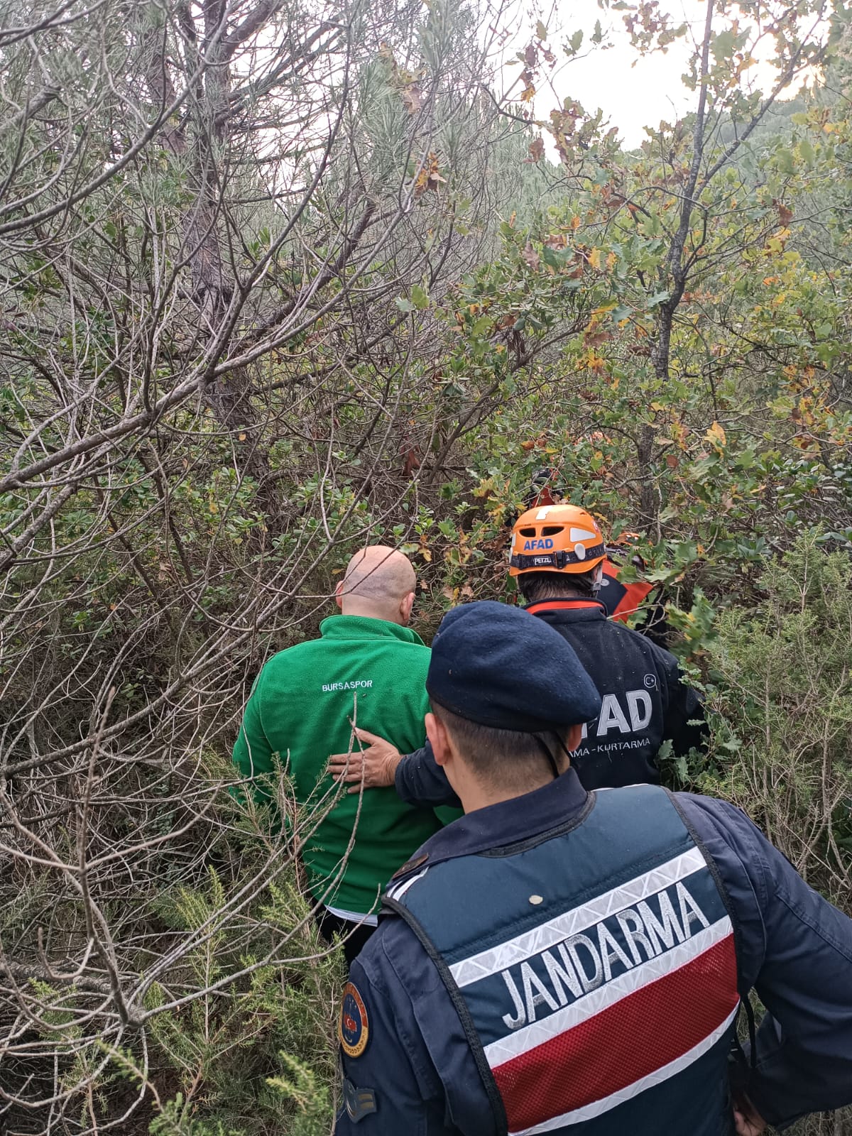 Bursa Gemlik'te Ormanda Mahsur Kalan Kişi AFAD Tarafından Kurtarıldı