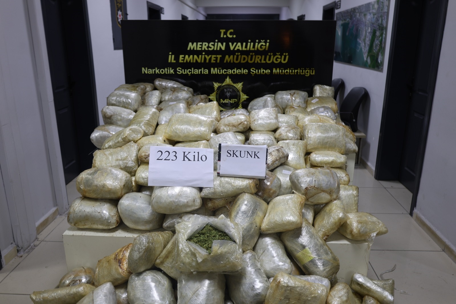 Mersin skunk operasyonu: TIR'da 223 kilo uyuşturucu yakalandı