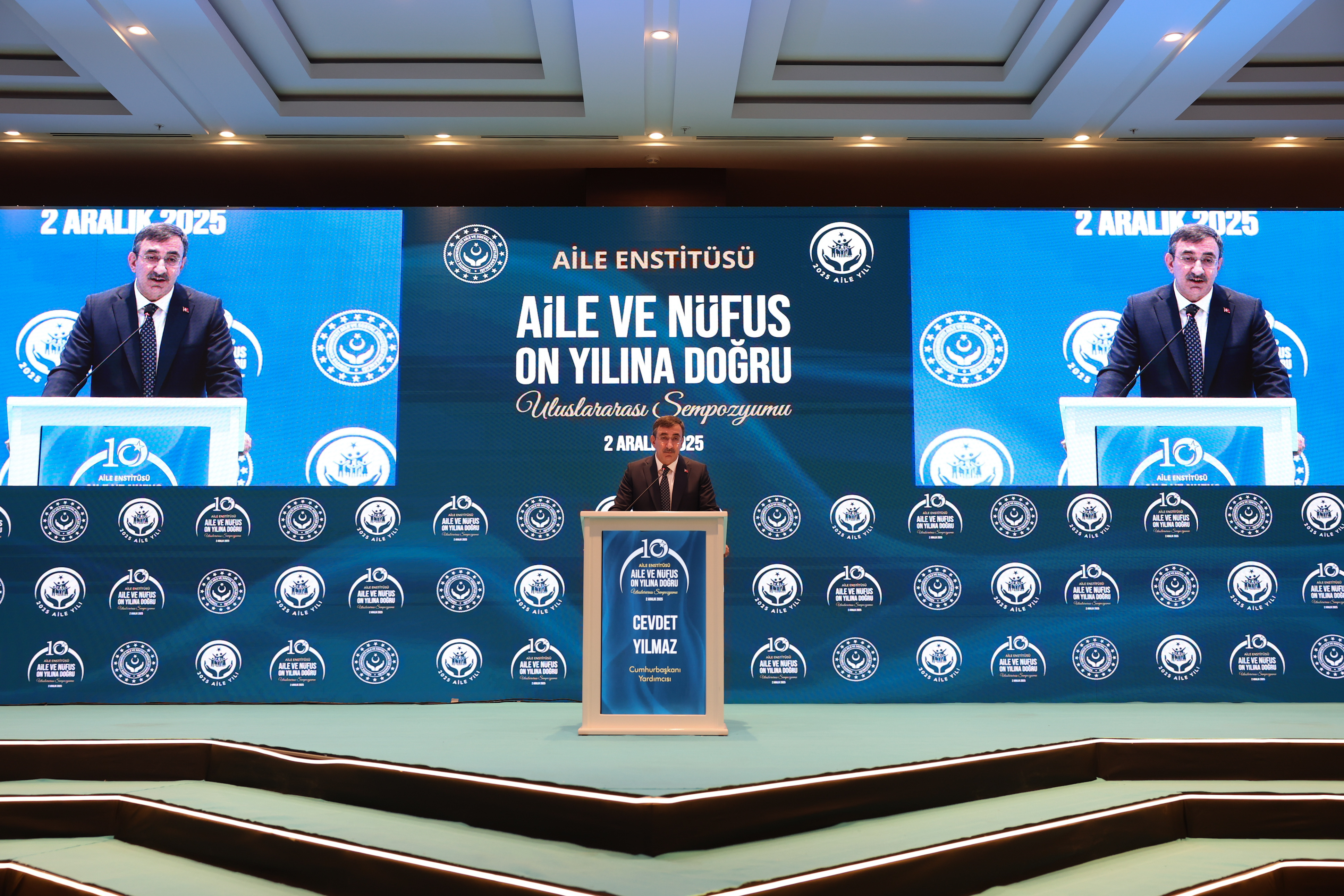 Cumhurbaşkanı Yardımcısı Yılmaz, 'Aile ve Nüfus On Yılına Doğru Uluslararası Sempozyumu'nda Konuştu