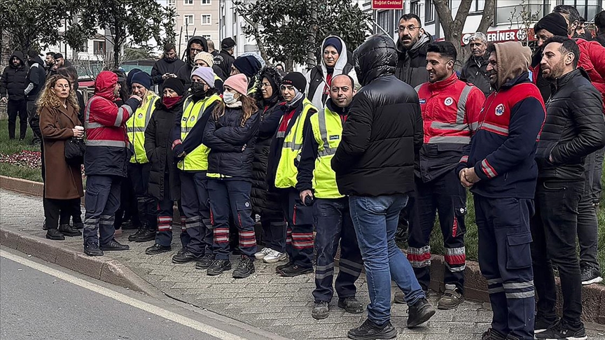 Maltepe Belediyesinden İşçilerin İş Bırakma Eylemi