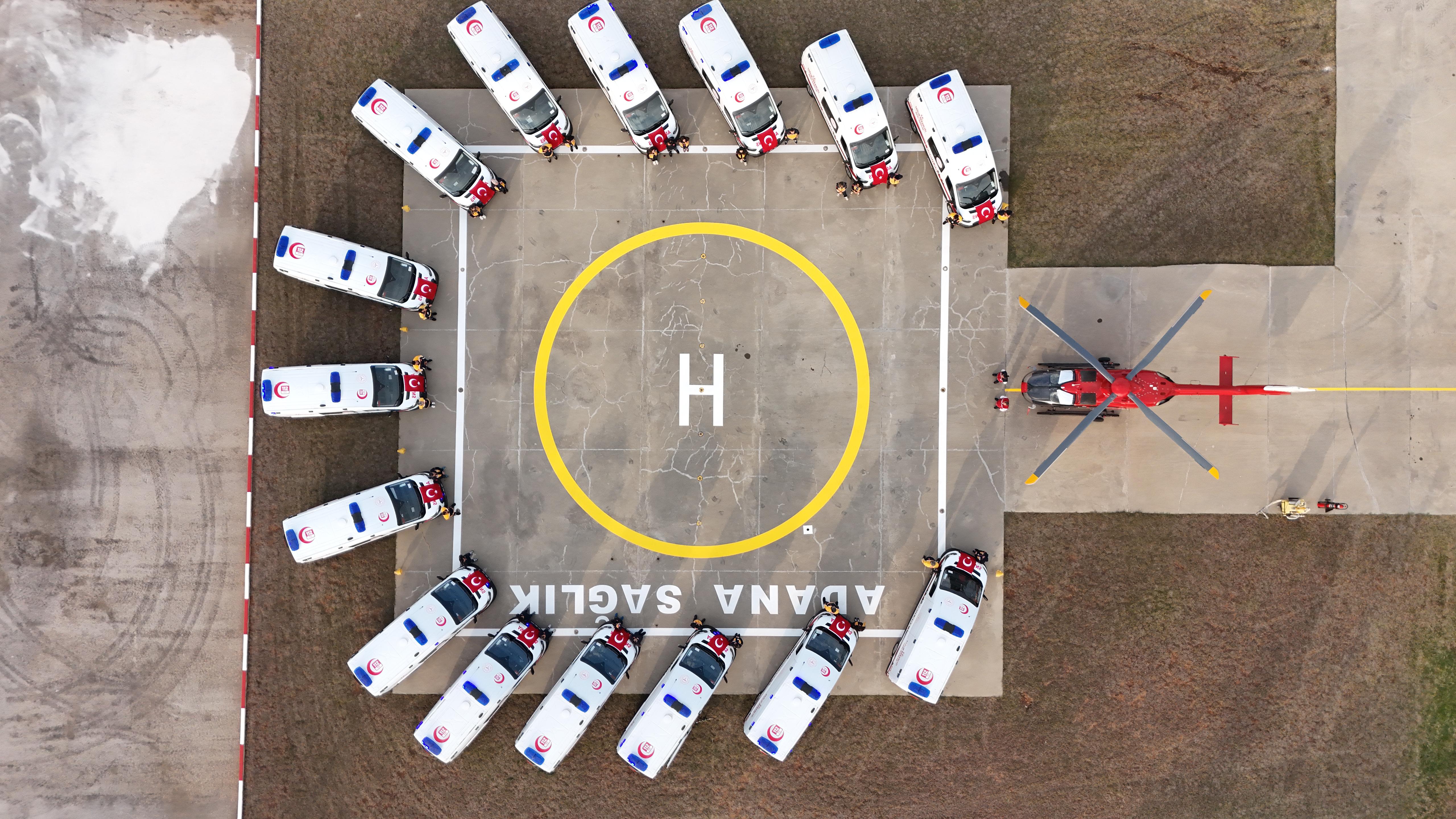 Adana'da 15 Yeni Ambulans Hizmete Girdi