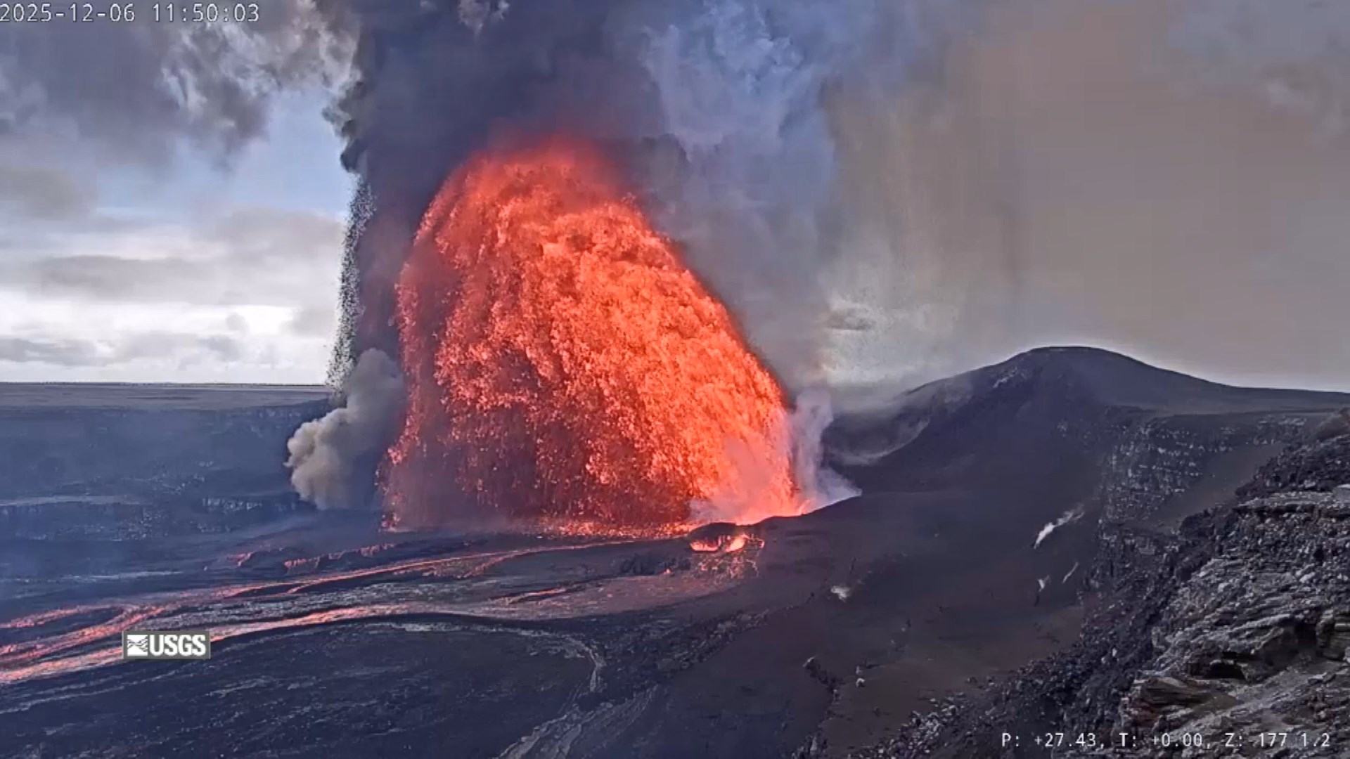 Hawaii'deki Kilauea Yanardağı Yeniden Lav Püskürtmeye Başladı