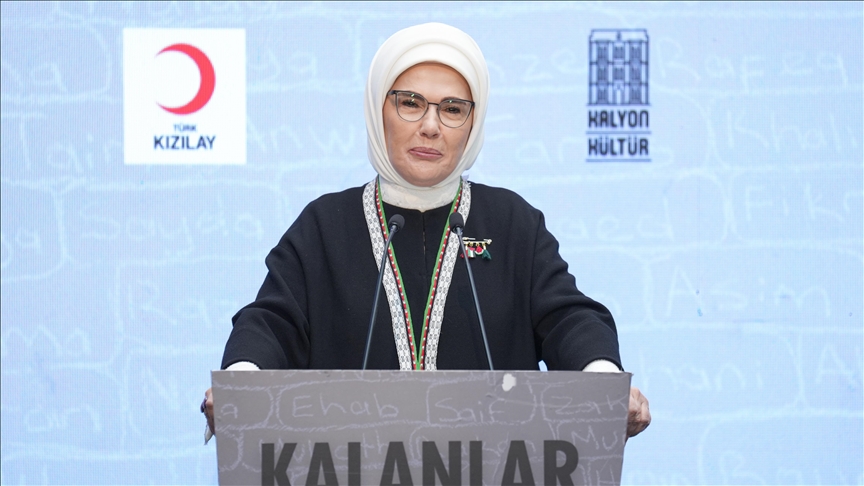 Emine Erdoğan ''Kalanlar'' Filistin Sergisi için mesaj paylaştı