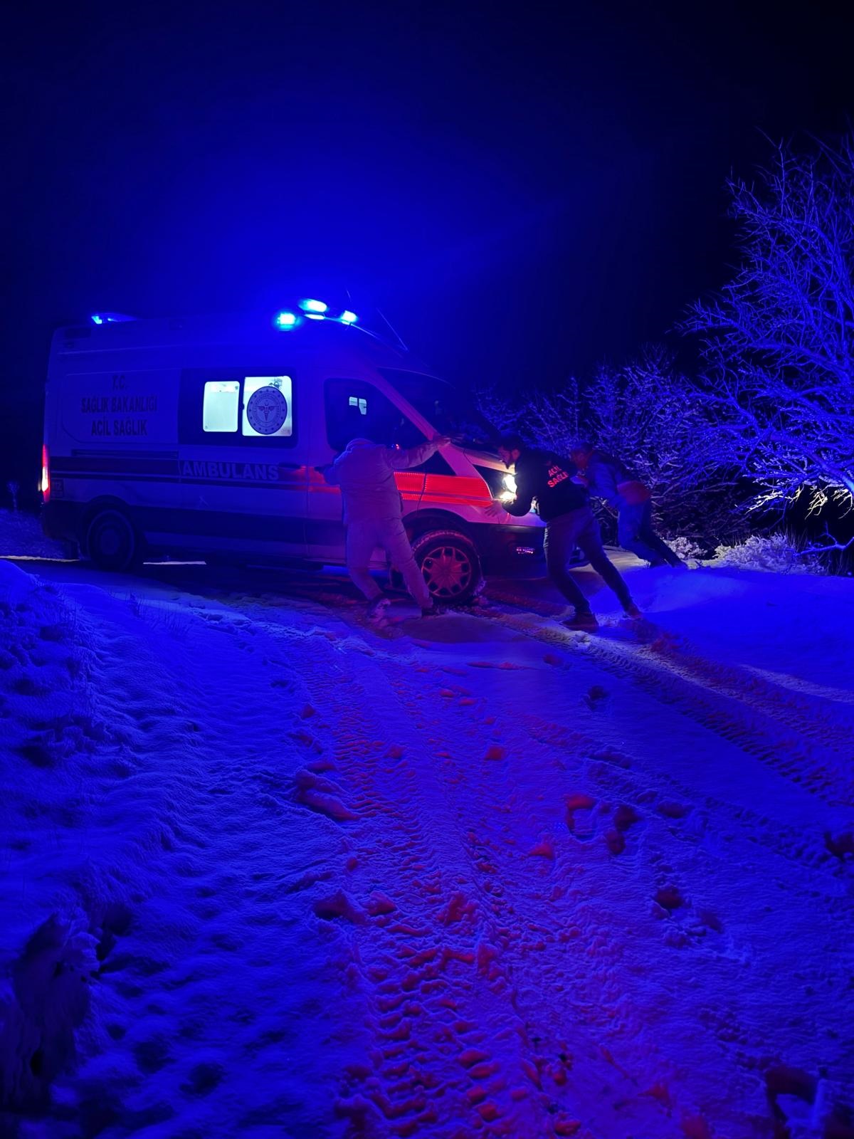 Elazığ'da ambulans yoldan çıktı: kamyonet sürücüsü kurtardı