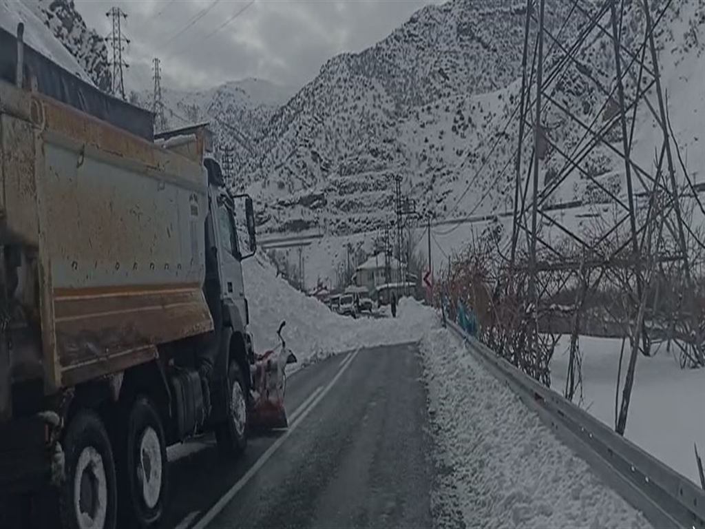 Hakkari'de Çığ Nedeniyle Kara Yollarında Ulaşım Aksadı