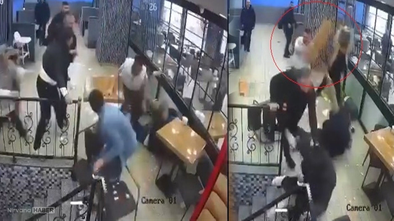 Husumetliler birbirine saldırdı! Masalar sandalyeler havada uçuştu