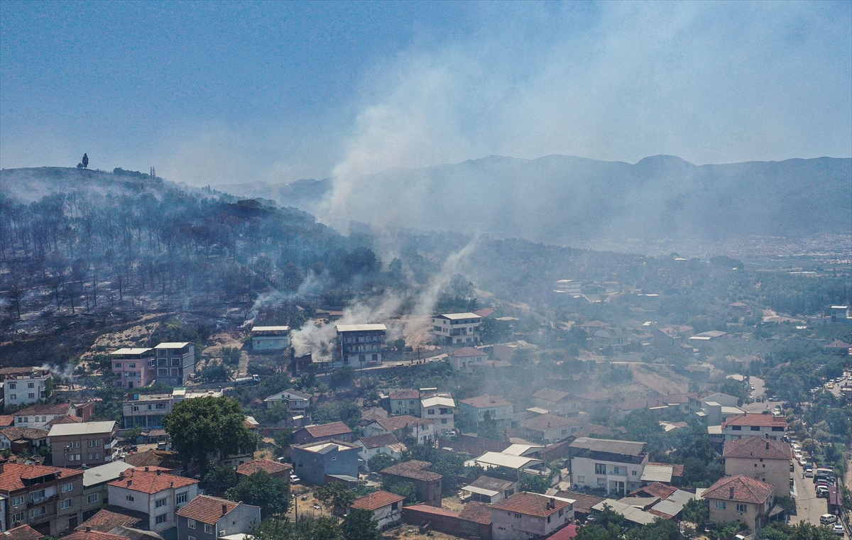 Bursa'da Arazide Başlayan Yangın Tamamen Söndürüldü
