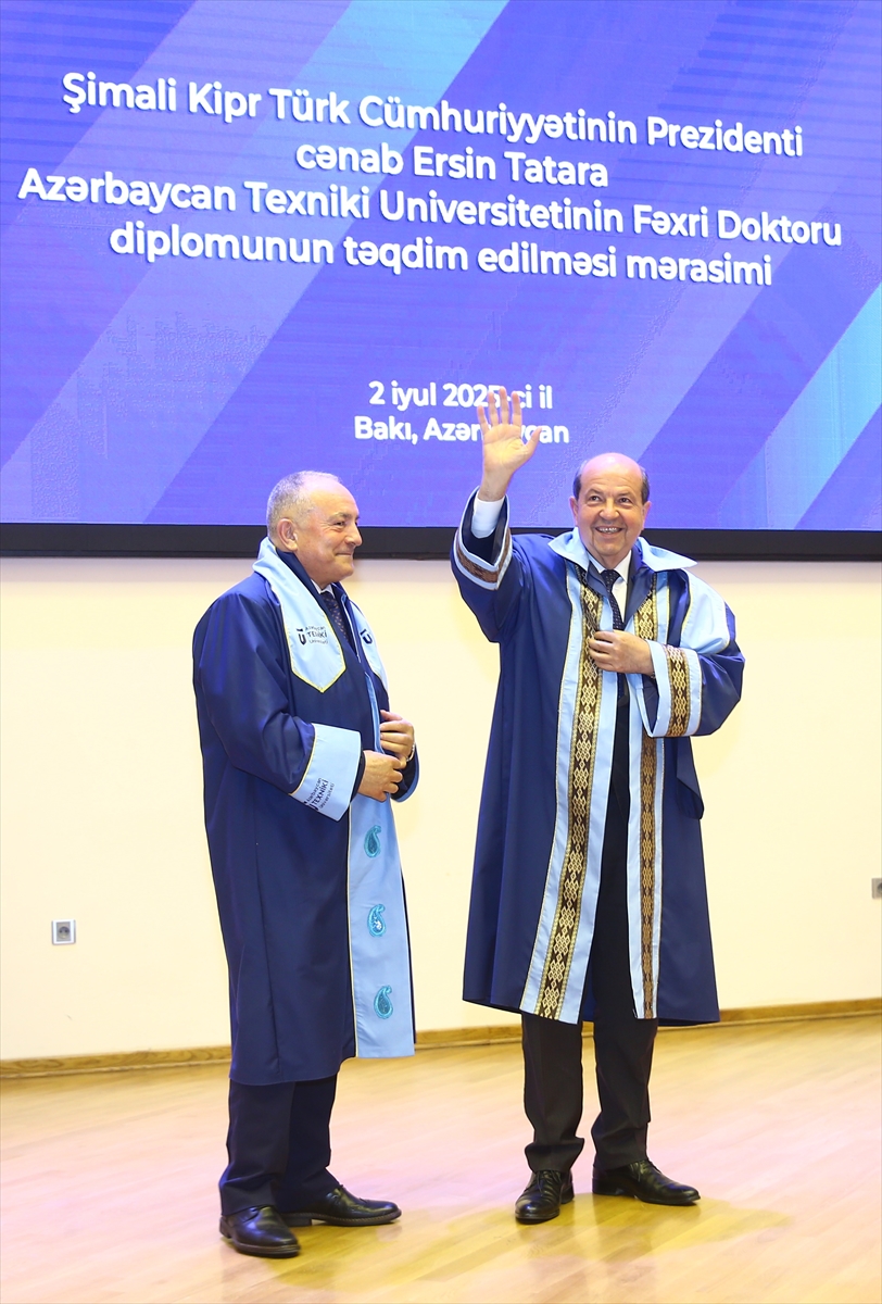 Cumhurbaşkanı Tatar'a Azerbaycan'dan Başarı Onuru