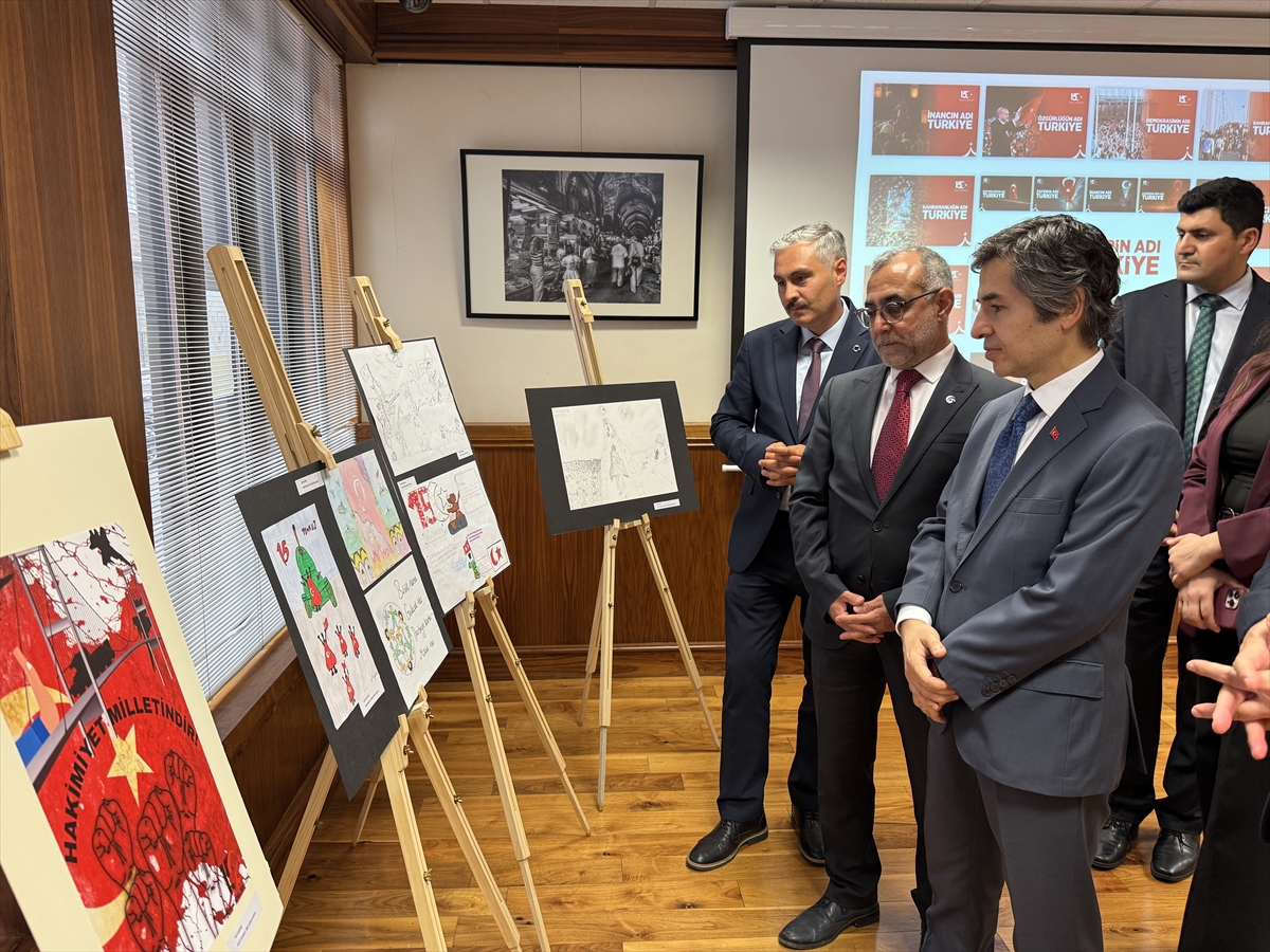 İngiltere'deki Türk Öğrenciler 15 Temmuz'u Resimlerle Yorumladı