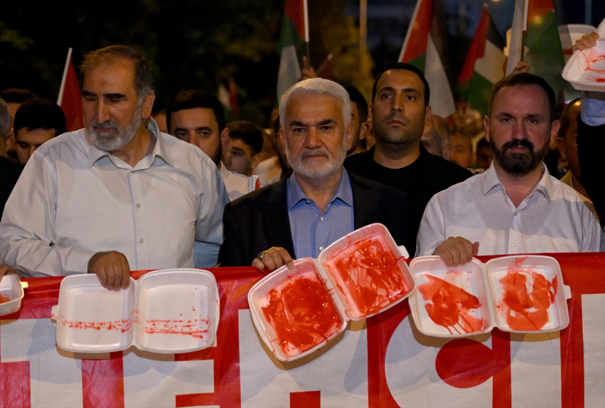 Ankara'da İsrail'in Gazze Politikalarına Karşı Yoğun Protesto