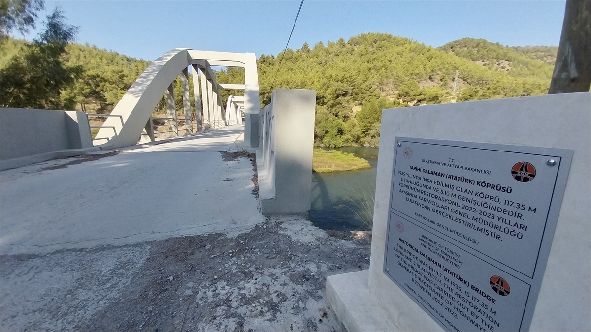 Muğla'daki Tarihi Atatürk Köprüsü Yeniden Hayat Buldu