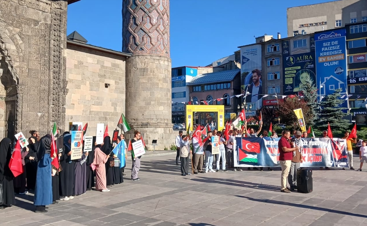 Erzurum'da Sağlık Çalışanları Gazze İçin Bir Kez Daha Ses Verdi