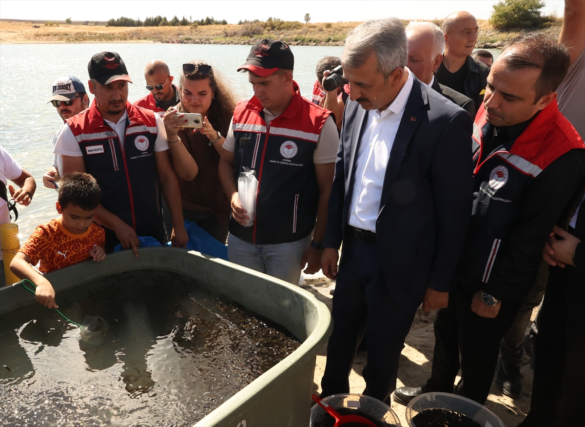 Edirne'nin Osmanlı Köyünde İlginç Buluşma: 30 Bin Sazan Yavrusu Gölete Salındı