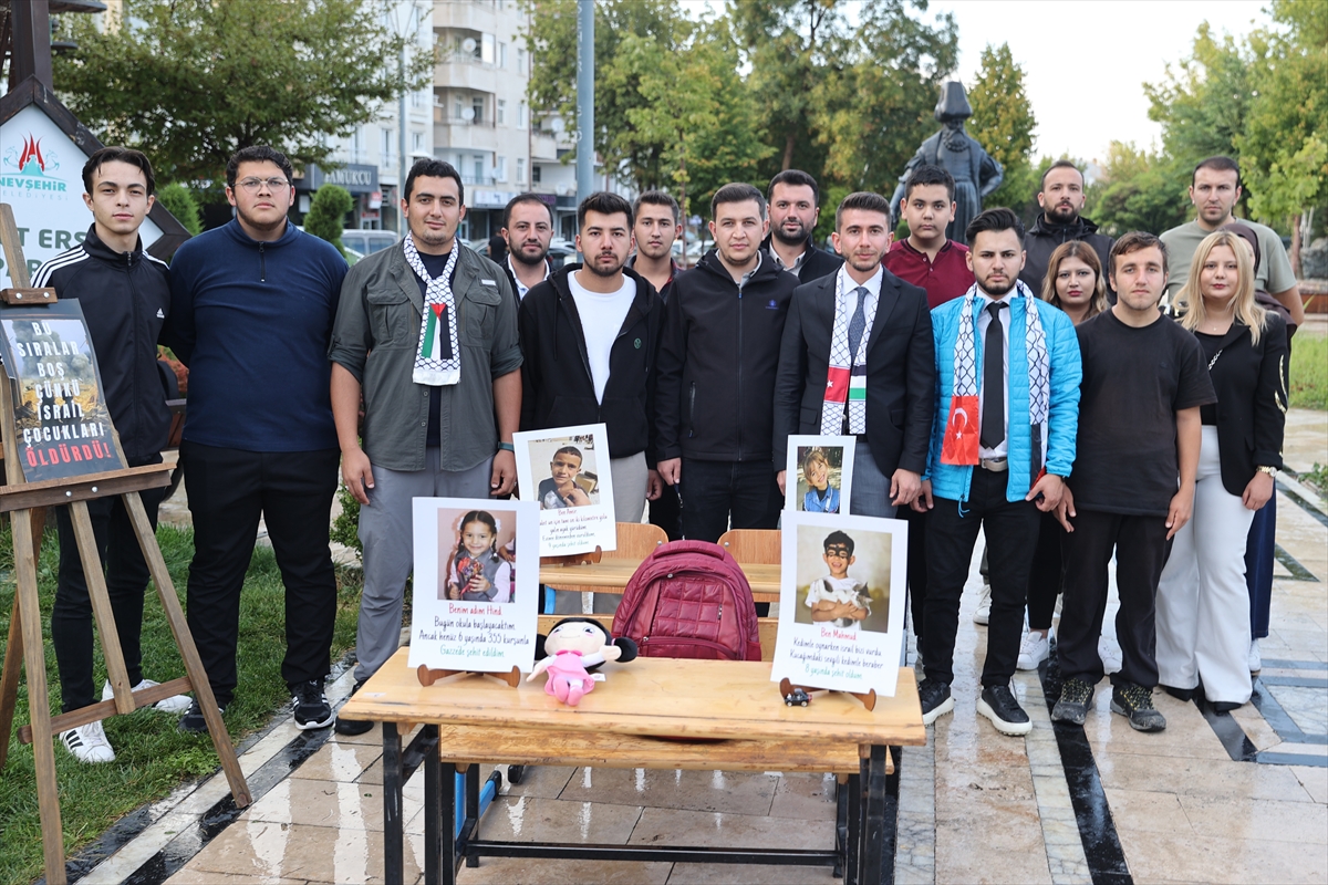 Nevşehir'de Duygu Yüklü Etkinlik: Boş Sıralarla Gazze'yi Hatırladık