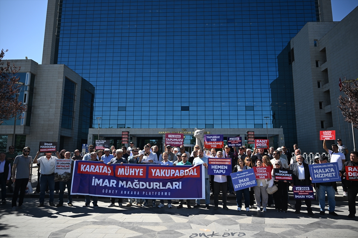 Ankara'da Mahalle Sakinlerinin İmar Taleplerine Dikkat Çeken Protesto