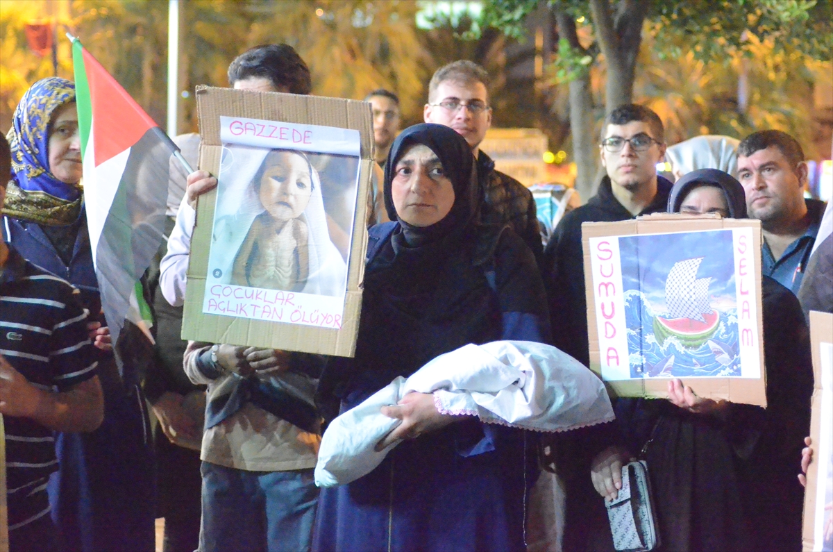 Aydın'da İsrail'e Karşı Ses Getiren Protesto