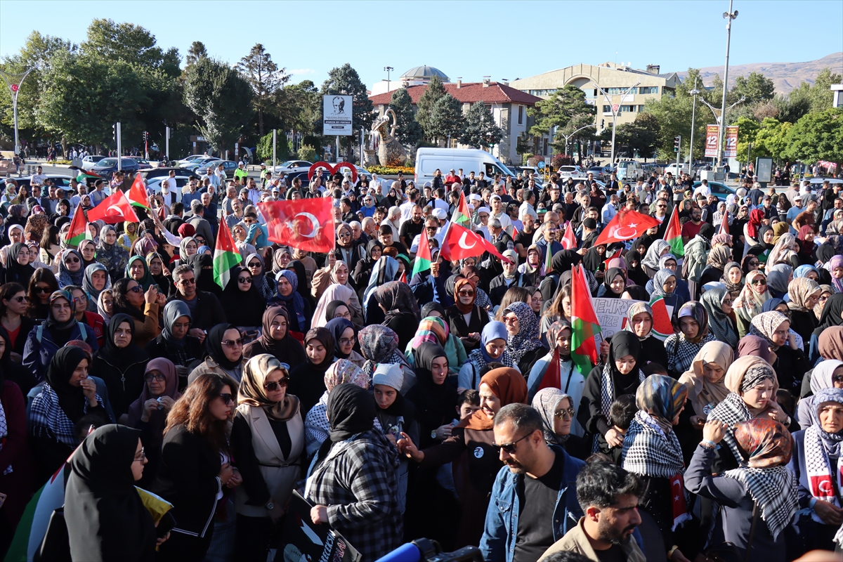 Erzincan Filistin'e Ses Verdi: İsrail'in Saldırıları Protesto Edildi