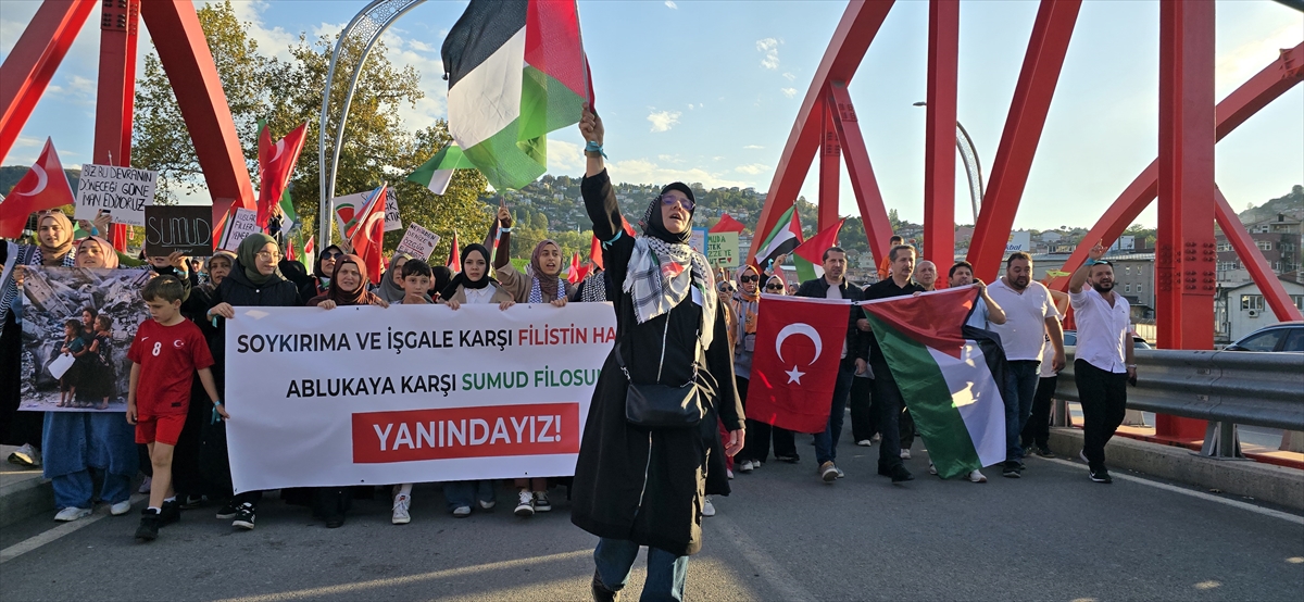 Zonguldak Halkı Gazze İçin Yürüdü: Destek Mesajları Yankı Buldu