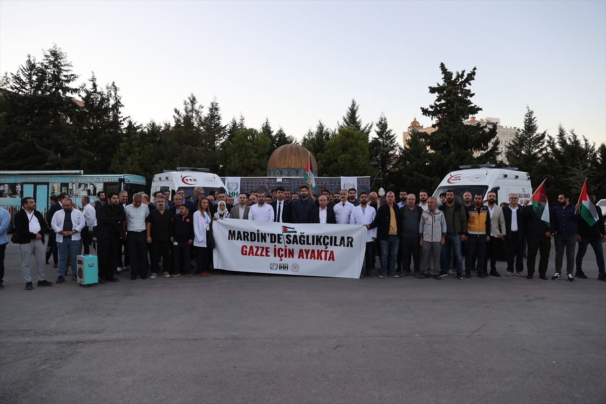 Mardin'de Gazze İçin Sağlıkçılardan Dikkat Çeken Destek