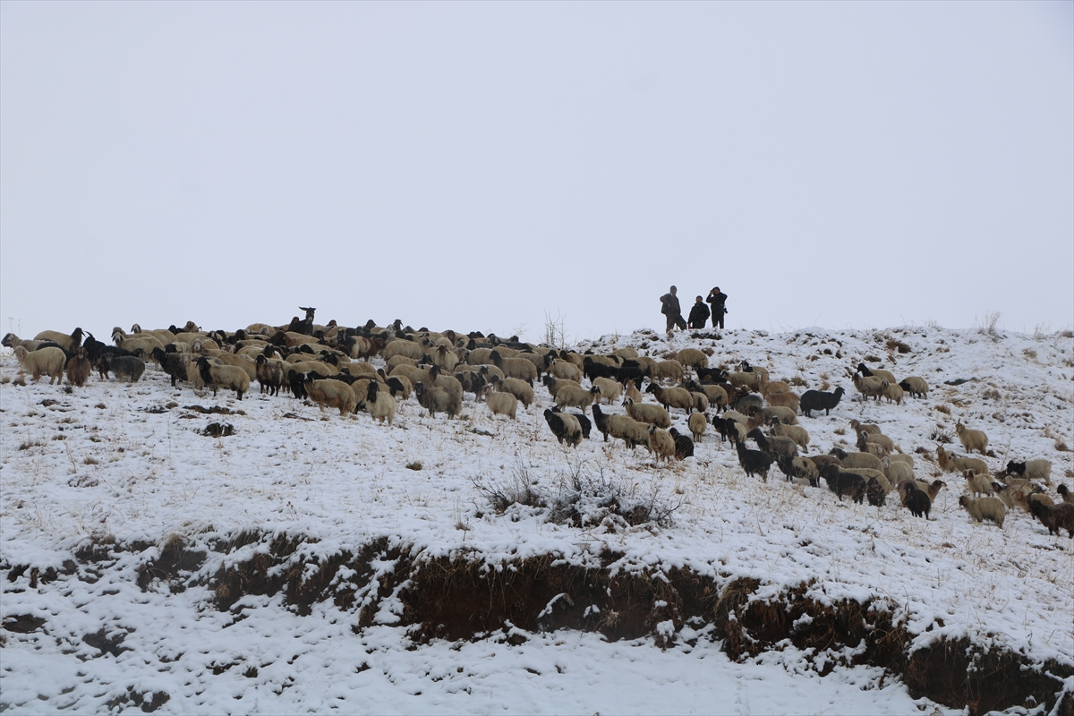 Hakkari'yi Beyaza Bürüyen Kar Yağışı Şaşırttı