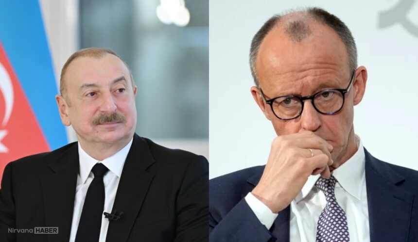 Merz ile Aliyev, Orta Doğu çatışmaları hakkında görüştü