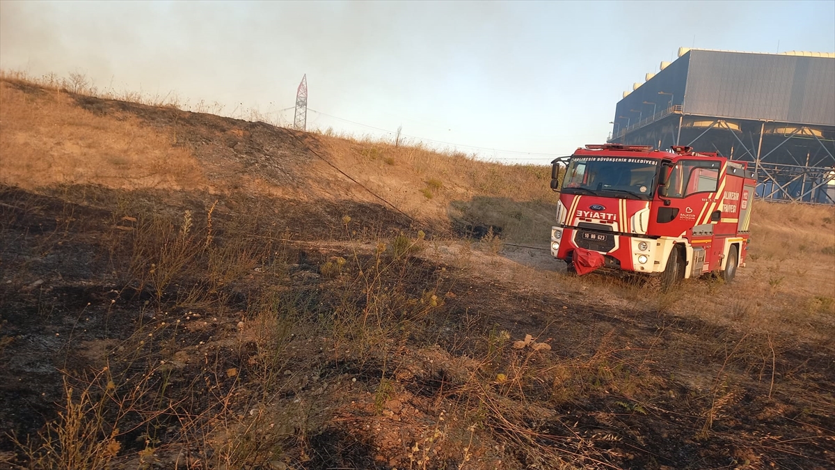 Balıkesir Bandırma'da Korkutan Arazi Yangını Kontrol Altına Alındı