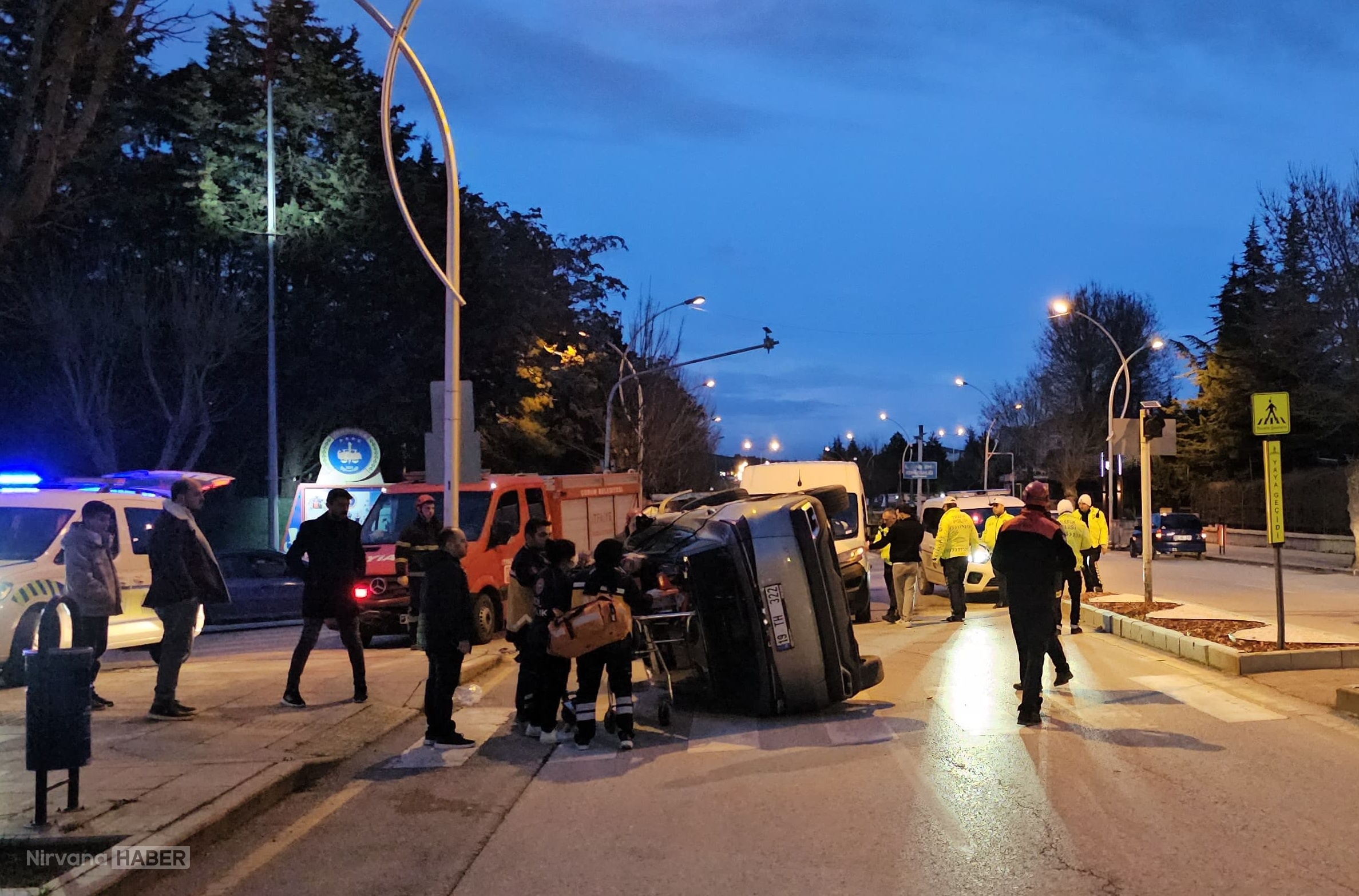 Çorum’da cip ile kamyonetin çarpıştığı kazada 2 kişi yaralandı