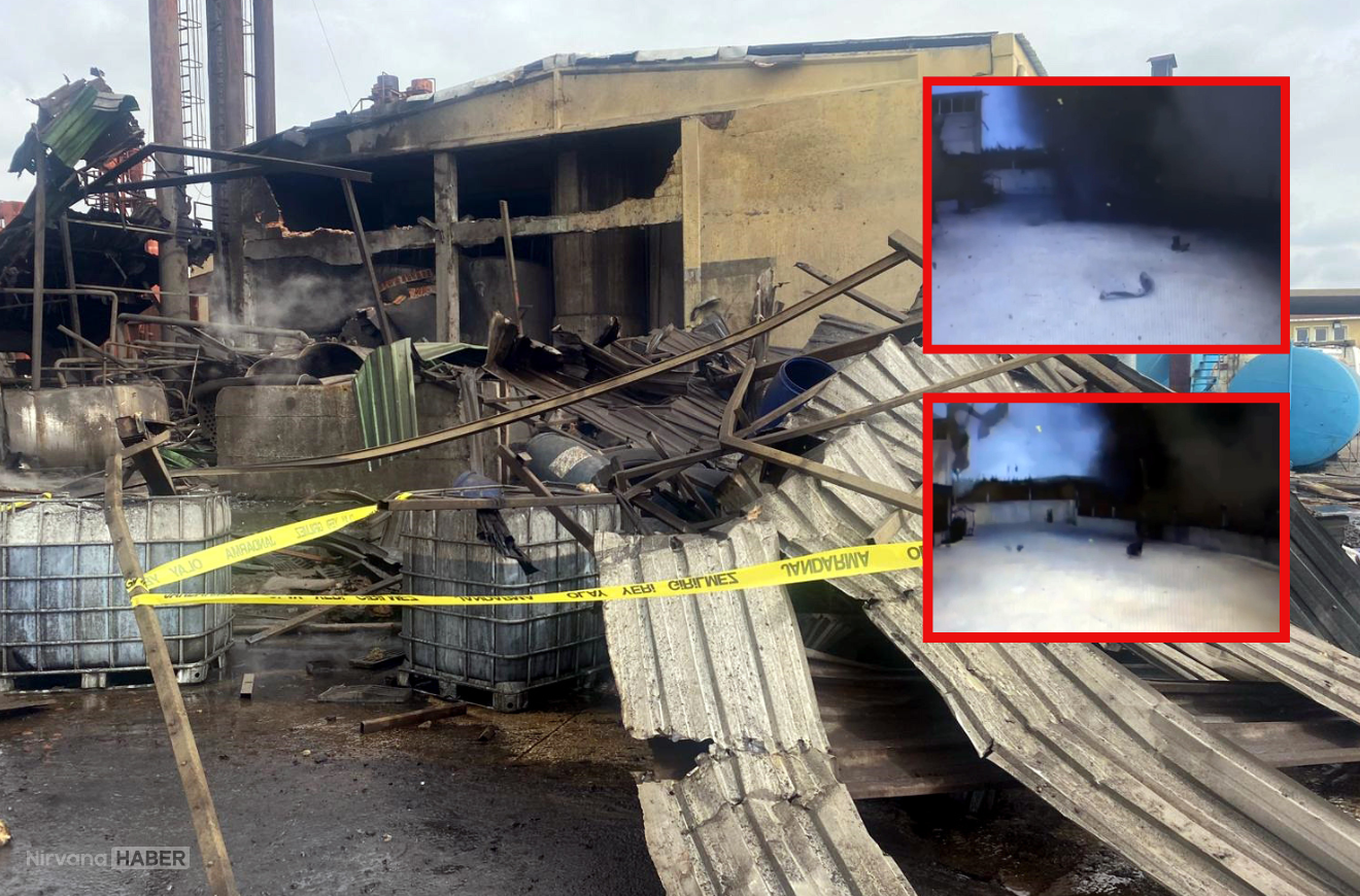 Tekirdağ’da yağ fabrikasındaki patlamanın görüntüleri ortaya çıktı!