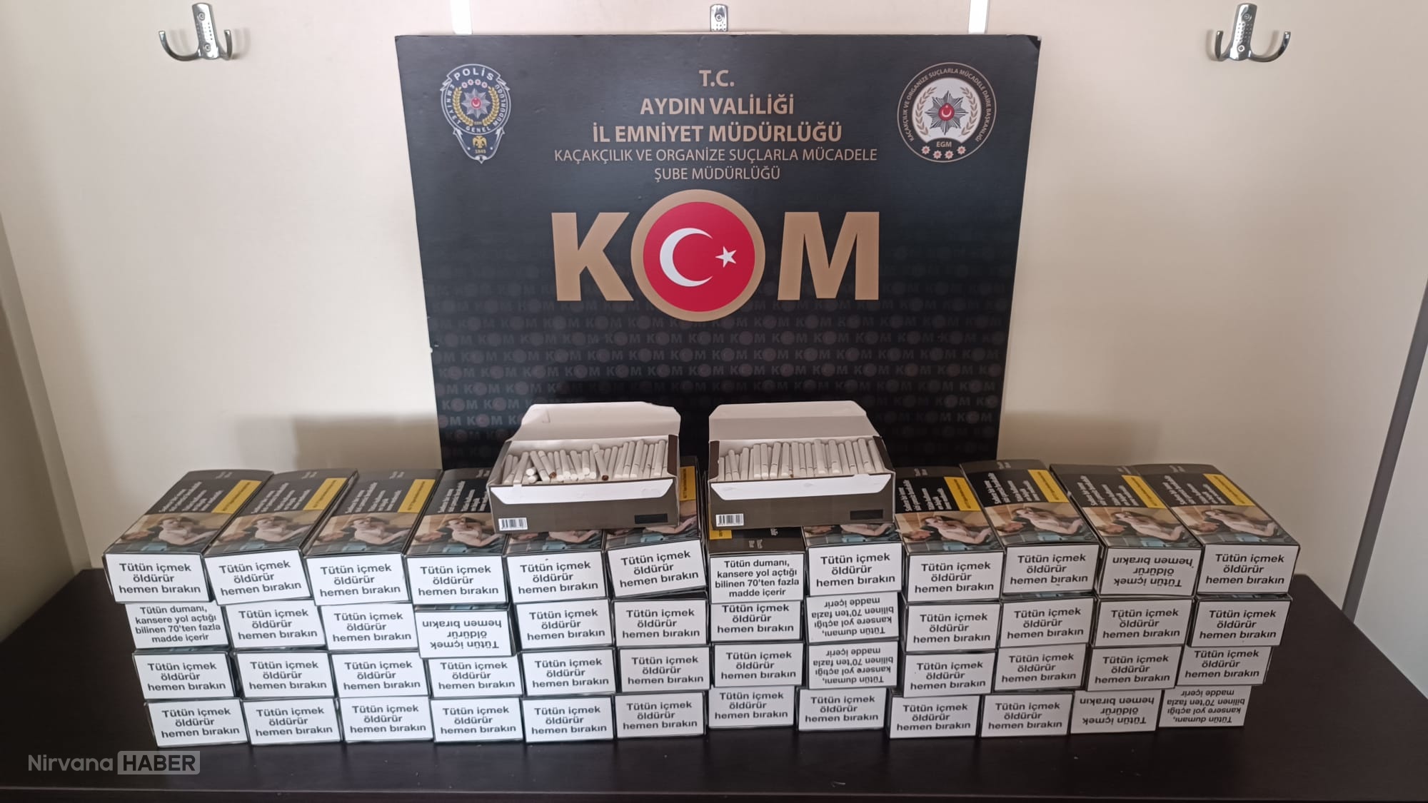 Aydın'da 24 bin 60 doldurulmuş makaron ele geçirildi