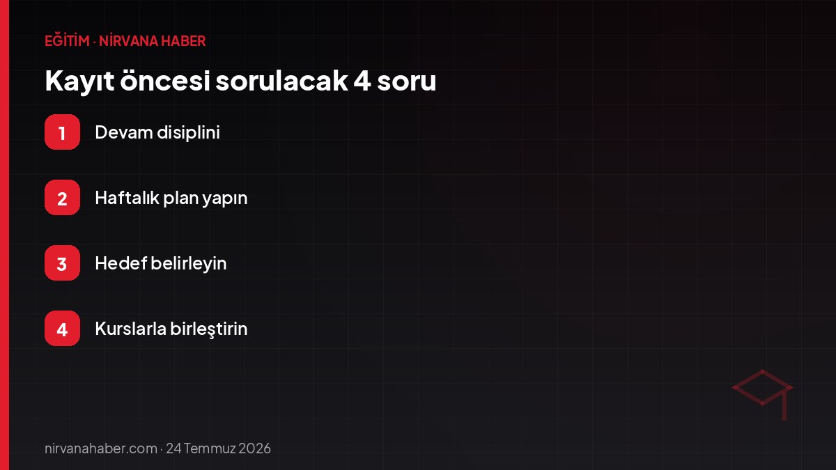 Kayıt öncesi sorulacak 4 soru