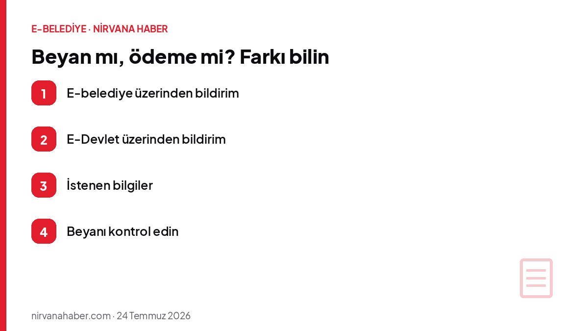 Beyan mı, ödeme mi? Farkı bilin